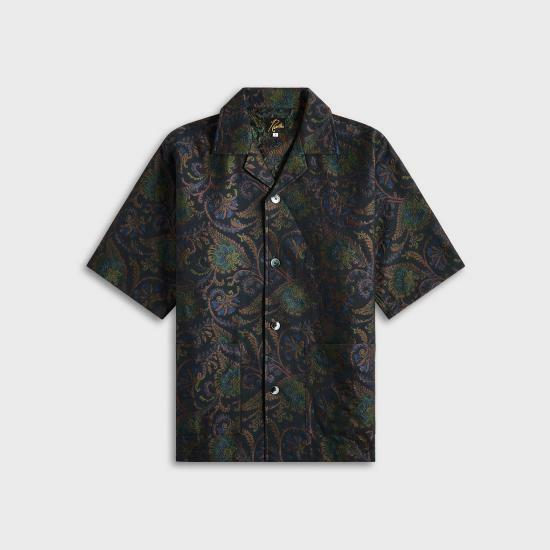 25SS 니들스 반팔 셔츠 QV117 NAVY DOM - Needles