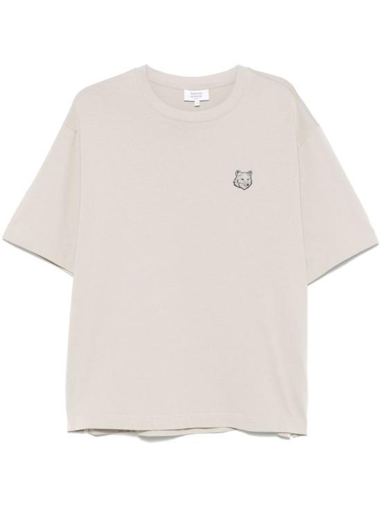 25SS 메종키츠네 볼드 폭스 헤드 패치 오버사이즈 티셔츠 LM00107KJ01190119 TRUFFLE DOM - Maison Kitsune