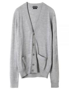 톰포드 가디건 KNL001YMW010S23IG280 LIGHT GREY DOM 썸네일 1