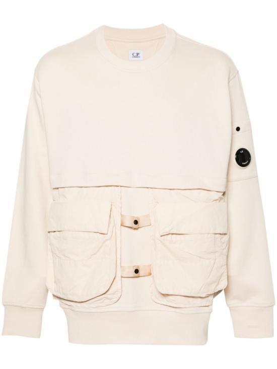 씨피 컴퍼니 긴팔 티셔츠 16CMSS048A005086M402 PISTACHIO SHELL DOM - CP company