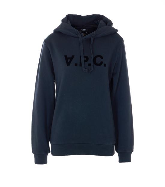 26SS 아페쎄 스탠다드 그랜드 VPC 후드 티셔츠 COHMCM27908TZE BLACK SILVER DOM - A.P.C.