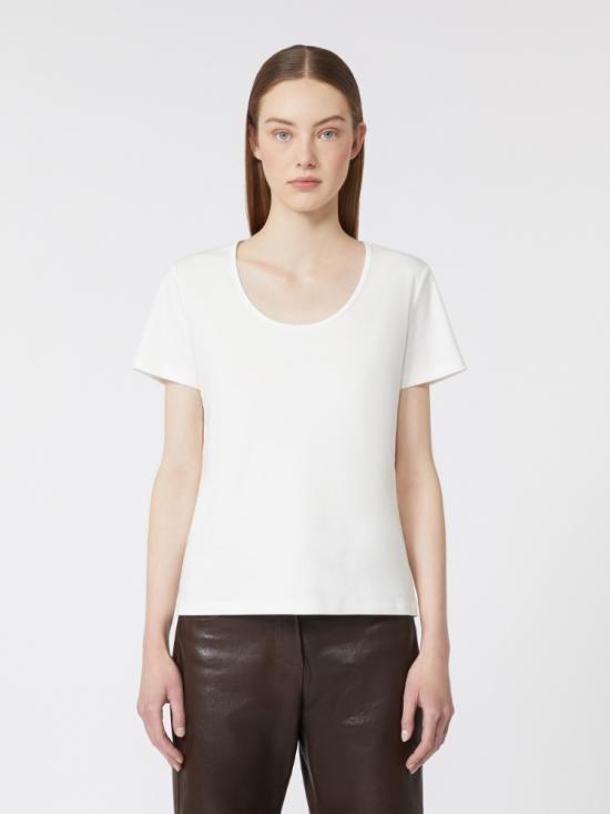 26SS 막스마라 QUIETO 키에토 반판 티셔츠 1997101100819971011600008 WHITE DOM - Max Mara