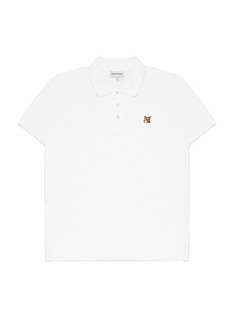 25SS 메종키츠네 폭스헤드 패치 폴로 티셔츠 LM00208KJ7002P100 WHITE DOM 썸네일 1