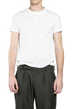 26SS 프라다 쉐이퍼블 코튼 티셔츠 UJN96418QZF0009 WHITE DOM 썸네일 1