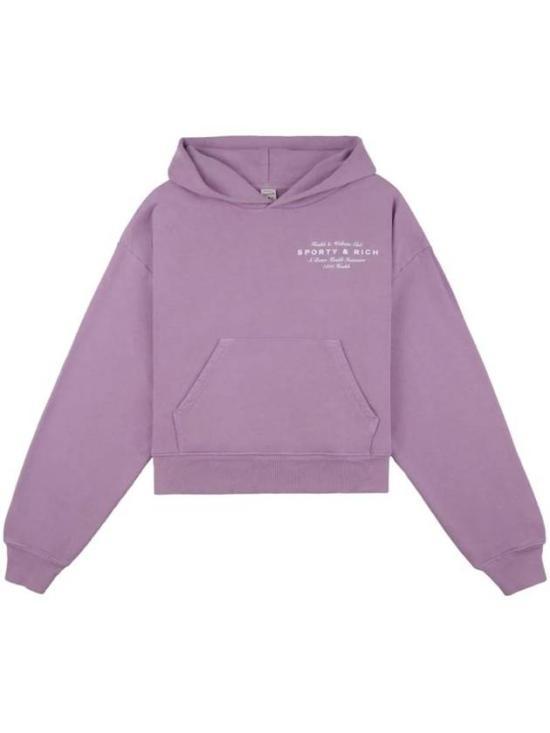 스포티앤리치 후드 티셔츠 WS070S410HS SOFT LAVENDER WHITE DOM - Sporty & Rich