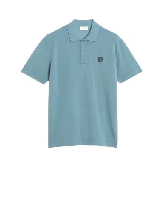 25SS 메종키츠네 볼드 폭스 헤드 패치 컴포트 폴로 셔츠 MM00210KJ70100081 SIENE BLUE DOM - Maison Kitsune