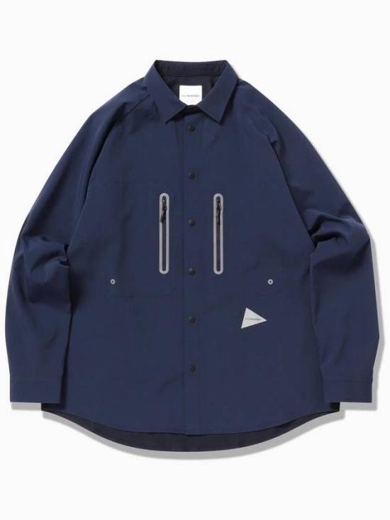 앤드원더 긴팔 셔츠 5744153126120 NAVY DOM - and Wander