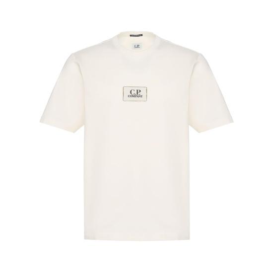 25SS 씨피 컴퍼니 반팔 티셔츠 18CMTS108A110301W103 GAUZE WHITE DOM - CP company