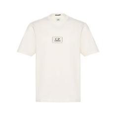 25SS 씨피 컴퍼니 반팔 티셔츠 18CMTS108A110301W103 GAUZE WHITE DOM 썸네일 1