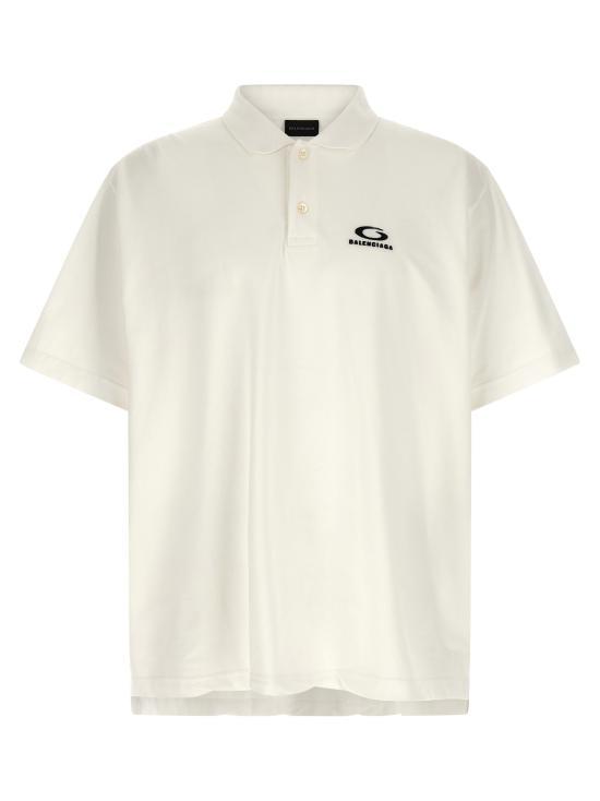 26SS 발렌시아가 로렐 클래식 레귤러 폴로 828531TTVT89000 WHITE DOM - Balenciaga