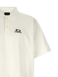 26SS 발렌시아가 로렐 클래식 레귤러 폴로 828531TTVT89000 WHITE DOM 썸네일 3