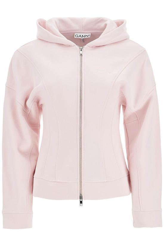 25SS 가니 후드 티셔츠 T4071868 CHALK PINK DOM - Ganni
