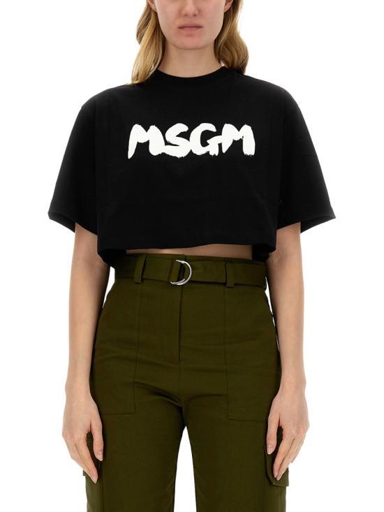엠에스지엠 반팔 티셔츠 3641MDM10024700299 BLACK DOM - MSGM