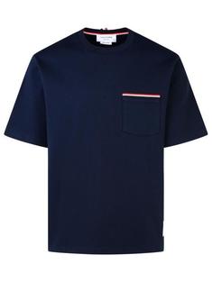 26SS 톰브라운 밀라노 코튼 오버사이즈 포켓 티셔츠 MJS183A07323415 NAVY DOM 썸네일 1