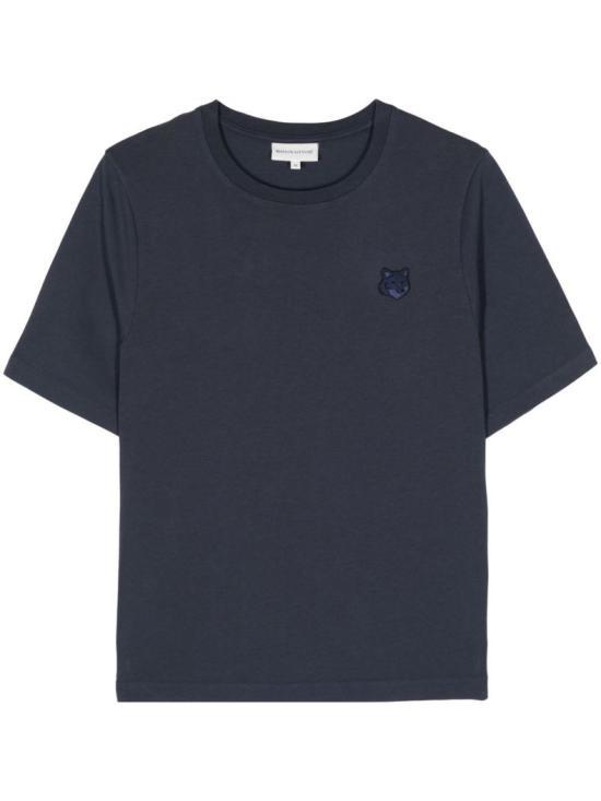 25SS 메종키츠네 반팔 티셔츠 MW00127KJ0119P476 INK BLUE DOM - Maison Kitsune