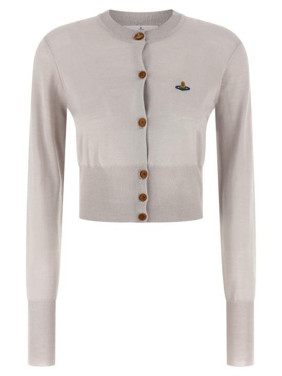 26SS 비비안웨스트우드 베아 크롭드 가디건 1803002UY001AP403 LIGHT GREY DOM - Vivienne Westwood