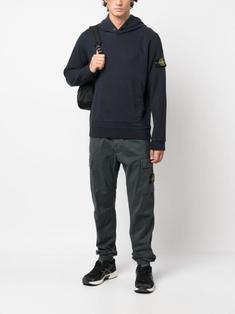 스톤 아일랜드 브러시드 코튼 플리스 스냅 후드 티셔츠 791561720V0020 NAVY BLUE DOM 썸네일 2