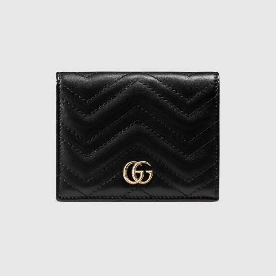 26SS 구찌 GG 마몽 마틀라세 카드 케이스 466492AAET81000 BLACK DOM - Gucci