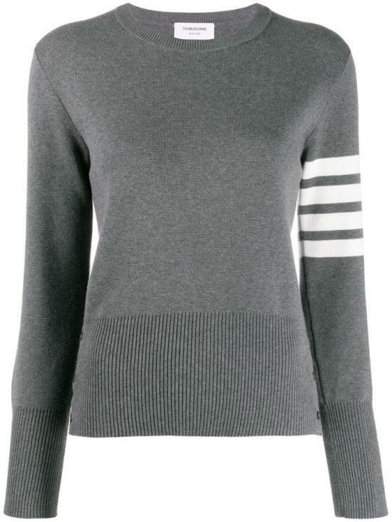 26SS 톰브라운 코튼 밀라노 스티치 4바 풀오버 니트 FKA239A00219035 MED GRAY DOM - Thom Browne