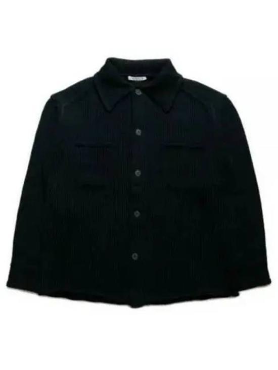 오라리 가디건 A24SB01CL DARKNAVY DOM - Auralee