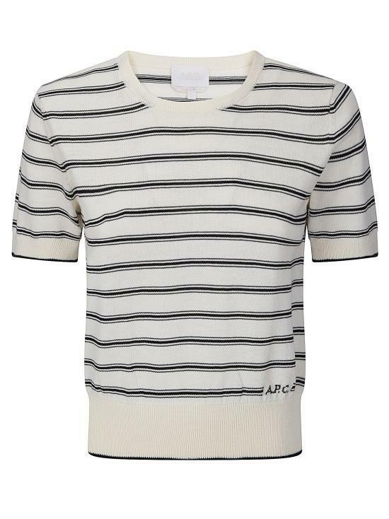 26SS 아페쎄 스웨터 COHLPF23461TAT ECRU BLACK DOM - A.P.C.