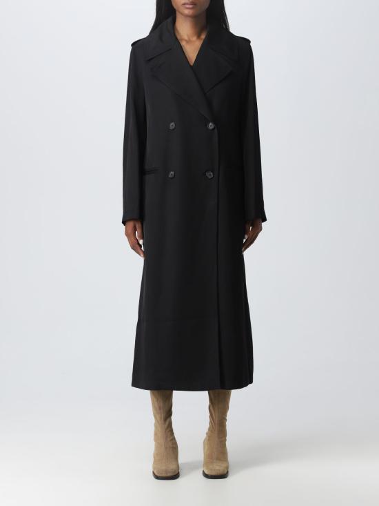 토템 코트 2331045260200 BLACK DOM - Toteme