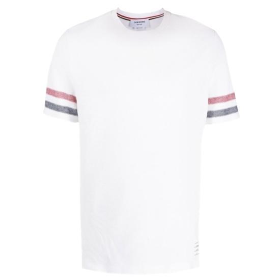 톰브라운 반팔 티셔츠 MJS204AJ0046100 WHITE DOM - Thom Browne