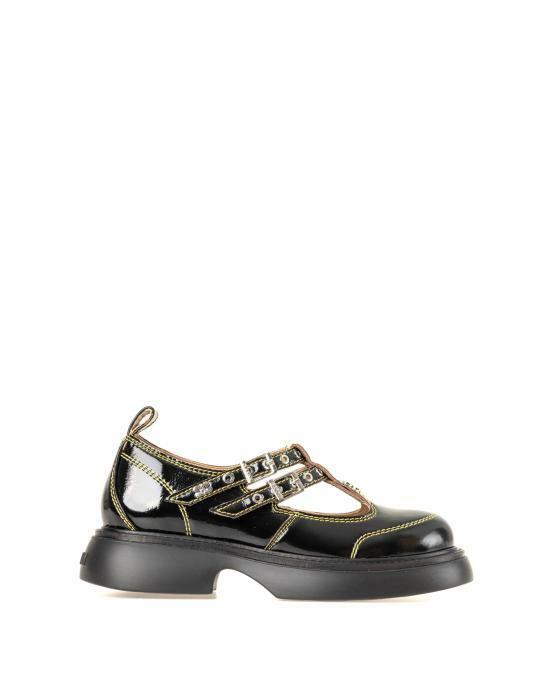 25FW 가니 로퍼 S2928864 BLACK YELLOW DOM - Ganni