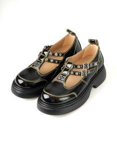 25FW 가니 로퍼 S2928864 BLACK YELLOW DOM 썸네일 2