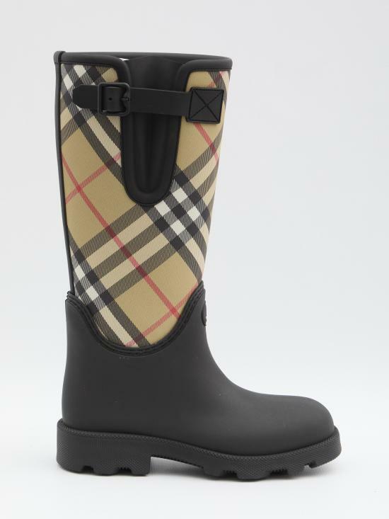버버리 러버 마쉬 스탬프 하이 부츠 8111677 BLACK DOM - Burberry
