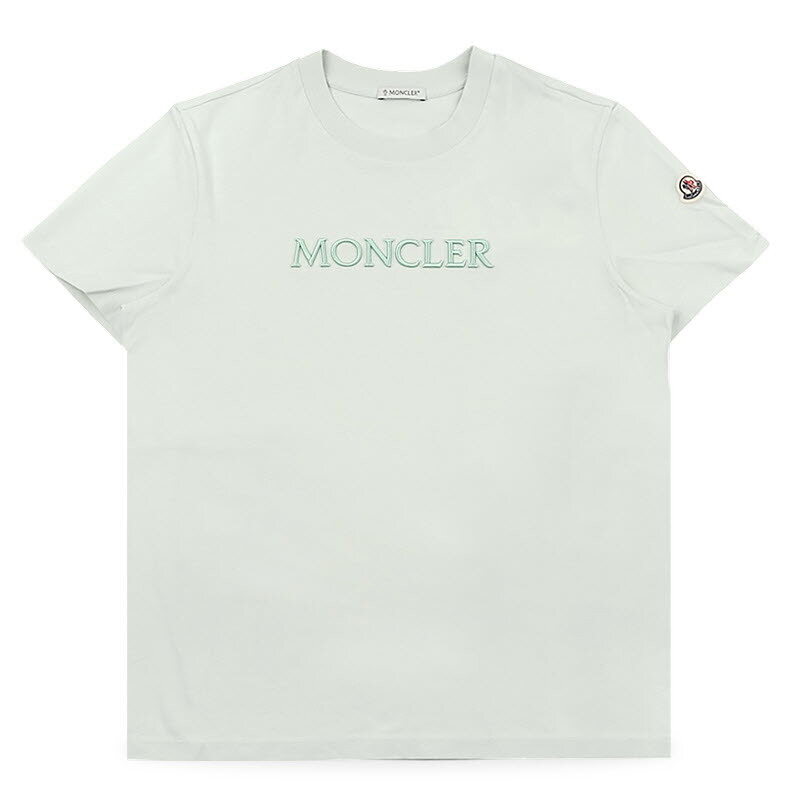디몬트 몽클레어 여성 토널 로고 코튼 반팔(라이트그린) 8C00021 89AUO 80E - Moncler