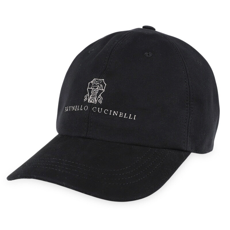 디몬트 브루넬로쿠치넬리 남성 로고 코튼 볼캡(블랙) M252D9850 CEK15 - Brunello Cucinelli