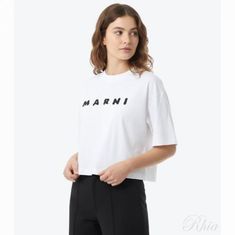 마르니 26SS 로고 디테일 박시 티셔츠 THJE0333P5 USCX42 SLW01 썸네일 1