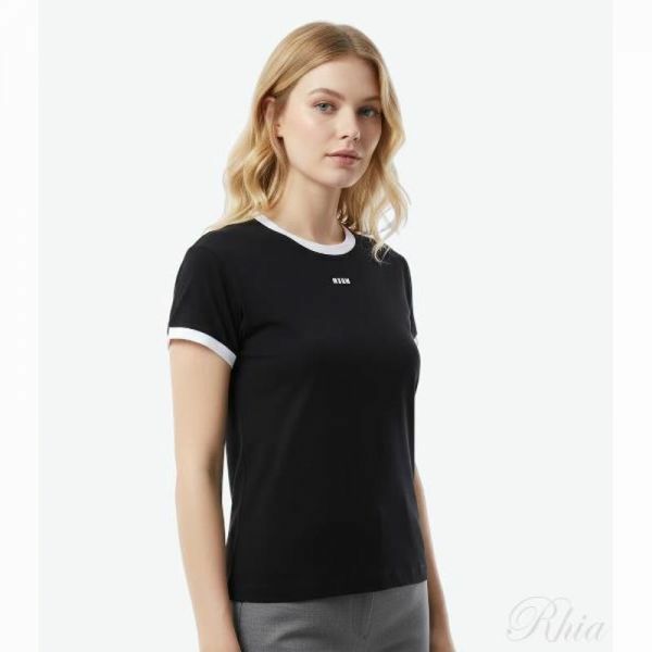 MSGM 배색 엣지 티셔츠 3841MDM84C 257140 99 - MSGM