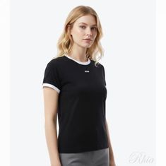 MSGM 배색 엣지 티셔츠 3841MDM84C 257140 99 썸네일 1