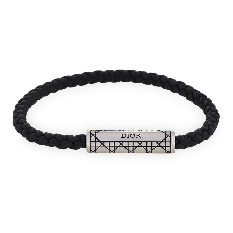 디몬트 디올 남성 까나쥬 우븐 레더 팔찌(블랙) B2782HOMLE 004 - Christian Dior