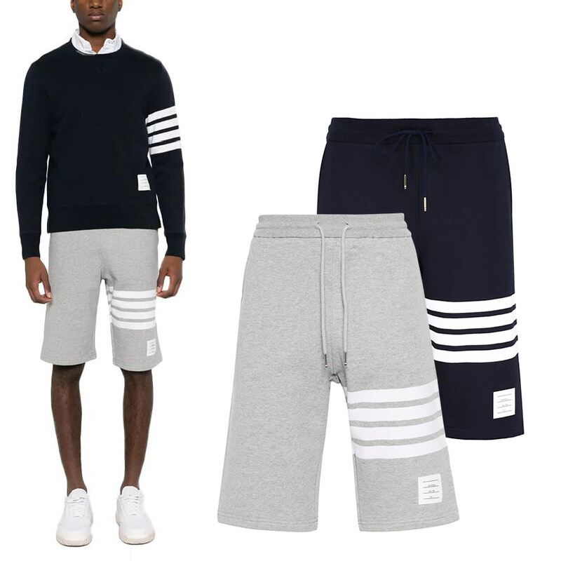 톰 브라운 남성 반바지 26SS 톰브라운 사선 완장 숏팬츠 MJQ012H - Thom Browne