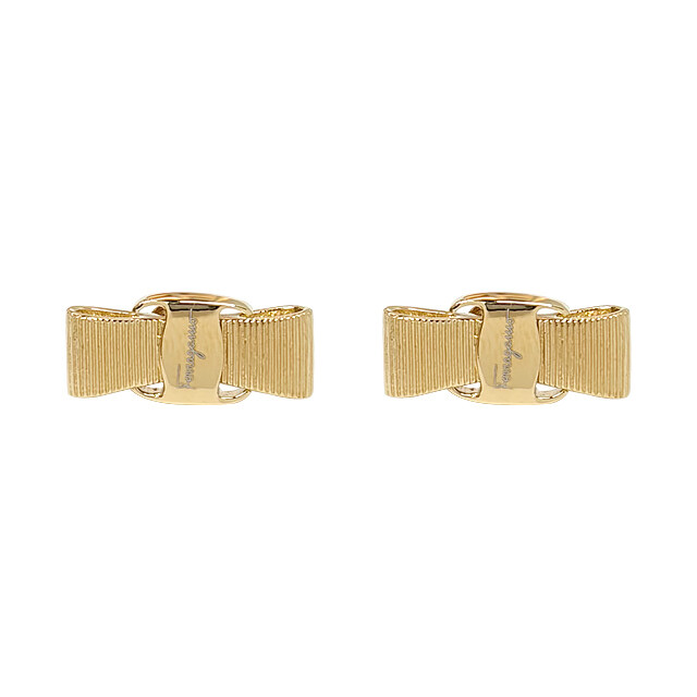 논현 더팩토리 26SS 페라가모 로고 바라 보우 이어링 귀걸이 / 골드 (760546 998984) - Salvatore Ferragamo