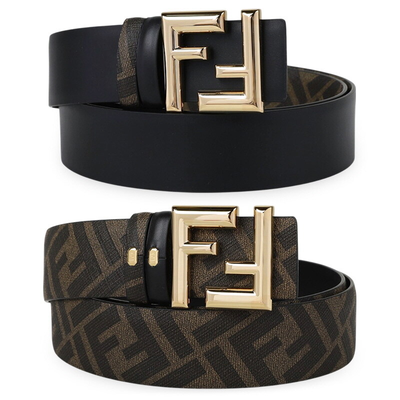 디몬트 펜디 남성 FF 버클 리버시블 벨트(블랙/브라운) 7C0488 AFF2 F1A94 - Fendi