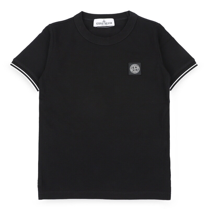 디몬트 스톤 키즈 컴파스 로고 패치 반팔(블랙) L1S16 2100001 S0018 V0029 10,12A - Stone Island