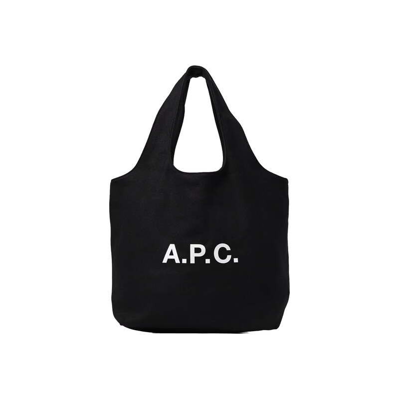26SS 니논 NINON 로고 프린팅 토트백 블랙 WOARV M61565 LZZ - A.P.C.