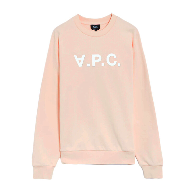 25FW 여성 VPC 로고 스탠다드 그랜드 맨투맨 핑크 COHBN M27907 ELB - A.P.C.