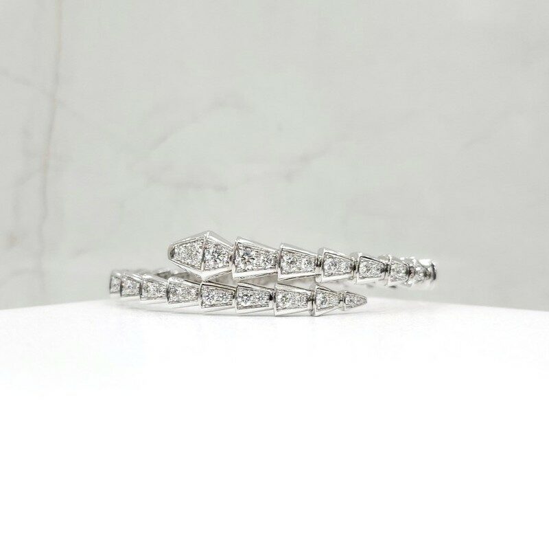 [럭스유] 불가리 다이아 세르펜티 바이퍼 팔찌 18K 화이트골드 M 361138 - Bvlgari