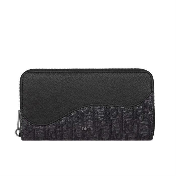 디올 Saddle 지퍼 장지갑 2ADBC315YKS_H03E - Christian Dior