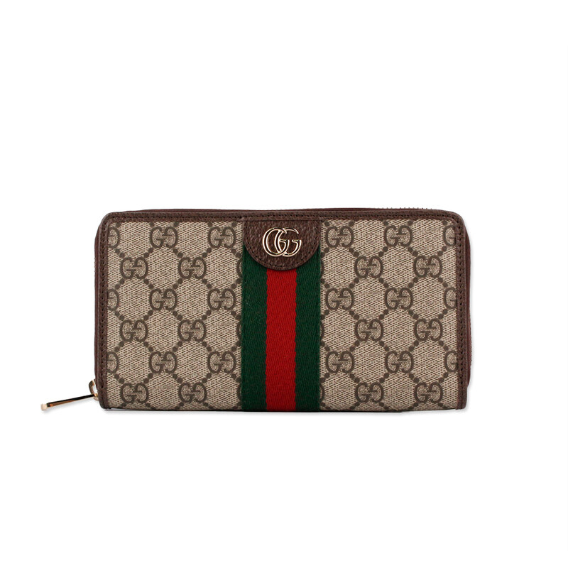 구찌 오피디아 여성 지퍼 장지갑 베이지 브라운 838484 FAE0L 9746 - Gucci