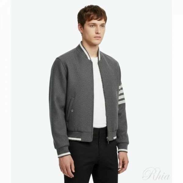톰브라운 멜튼 4 바 블루종 재킷 MJO030A F0522 035 - Thom Browne