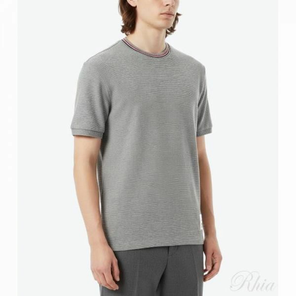 톰브라운 코튼 와플 리브 커프 티 MJS287A J0216 055 - Thom Browne