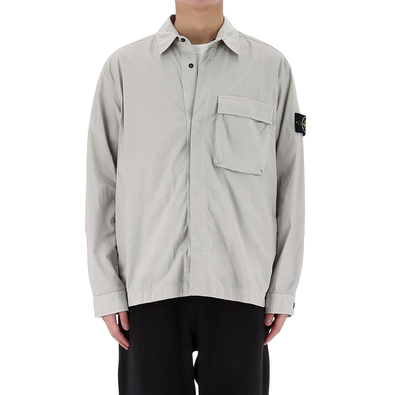 국내배송 26SS 스톤아일랜드 와펜 패치 버튼 셔츠 L1S151200032 S0003 V0061 - Stone Island