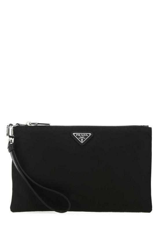 26SS 프라다 리나일론 사피아노 레더 파우치 2NH004 2DMH F0002 BLACK DOM - Prada
