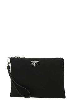 26SS 프라다 리나일론 사피아노 레더 파우치 2NH004 2DMH F0002 BLACK DOM 썸네일 2